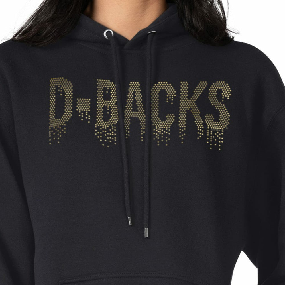 Arizona Diamondbacks G-III 4Her by Carl Banks Women's Metallic Drop Fleece Hoodie - Black Hoodies