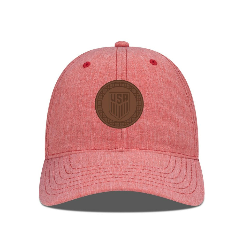 USMNT Levelwear Idol Periscope Adjustable Hat Heather Red