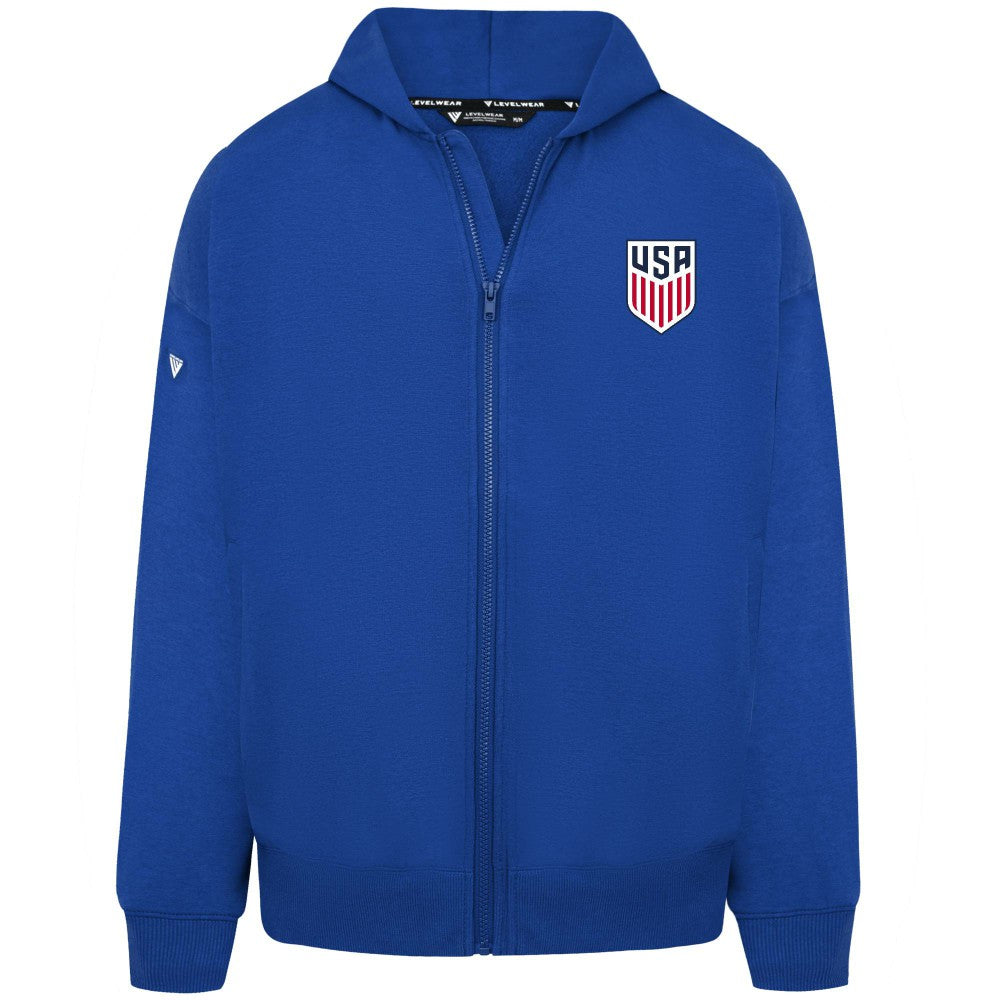 USMNT Levelwear Oversized Uphill Full-Zip Hoodie Royal