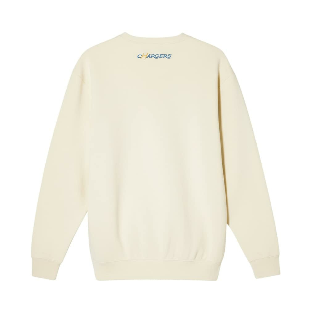 Los Angeles Chargers The Wild Collective Unisex Charger Power Fleece Sweatshirt - Cream Sweatshirts