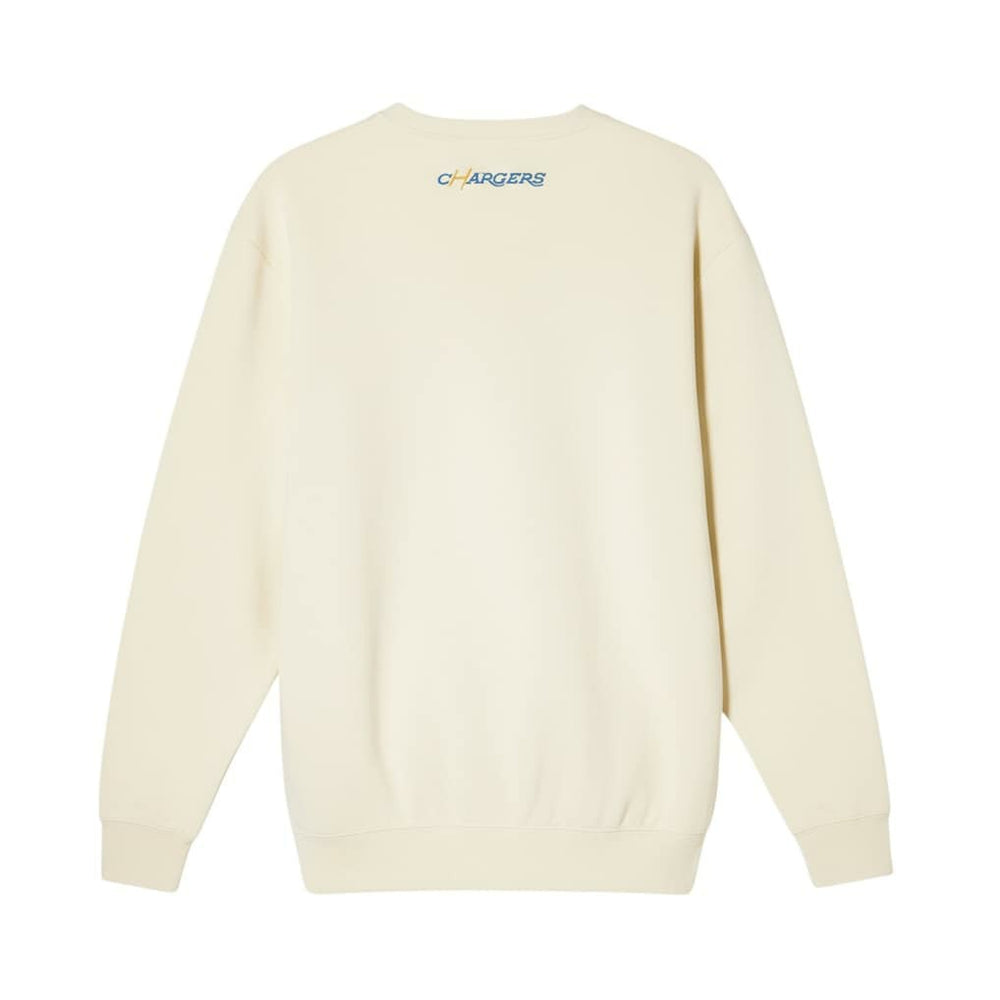 Los Angeles Chargers The Wild Collective Unisex Charger Power Fleece Sweatshirt - Cream Sweatshirts