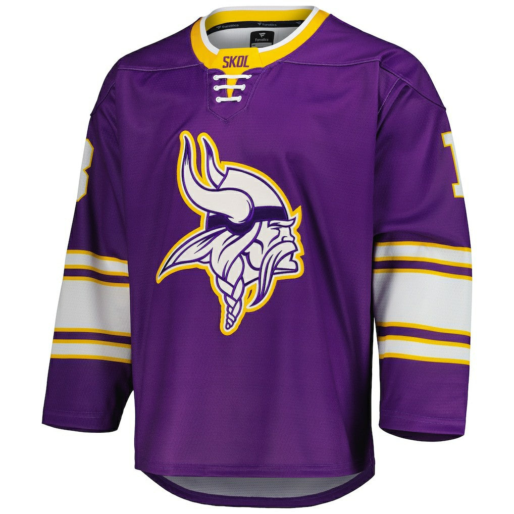 Justin Jefferson Minnesota Vikings Hockey Jersey - Purple Jerseys