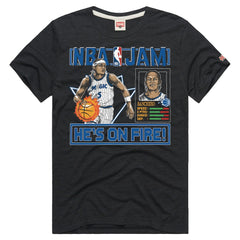 Paolo Banchero Orlando Magic Homage Unisex NBA Jam Tri-Blend T-Shirt Charcoal