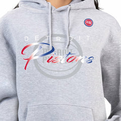 Detroit Pistons G-III 4Her by Carl Banks Women's Shadow Logo Tri-Blend Fleece Hoodie Gray