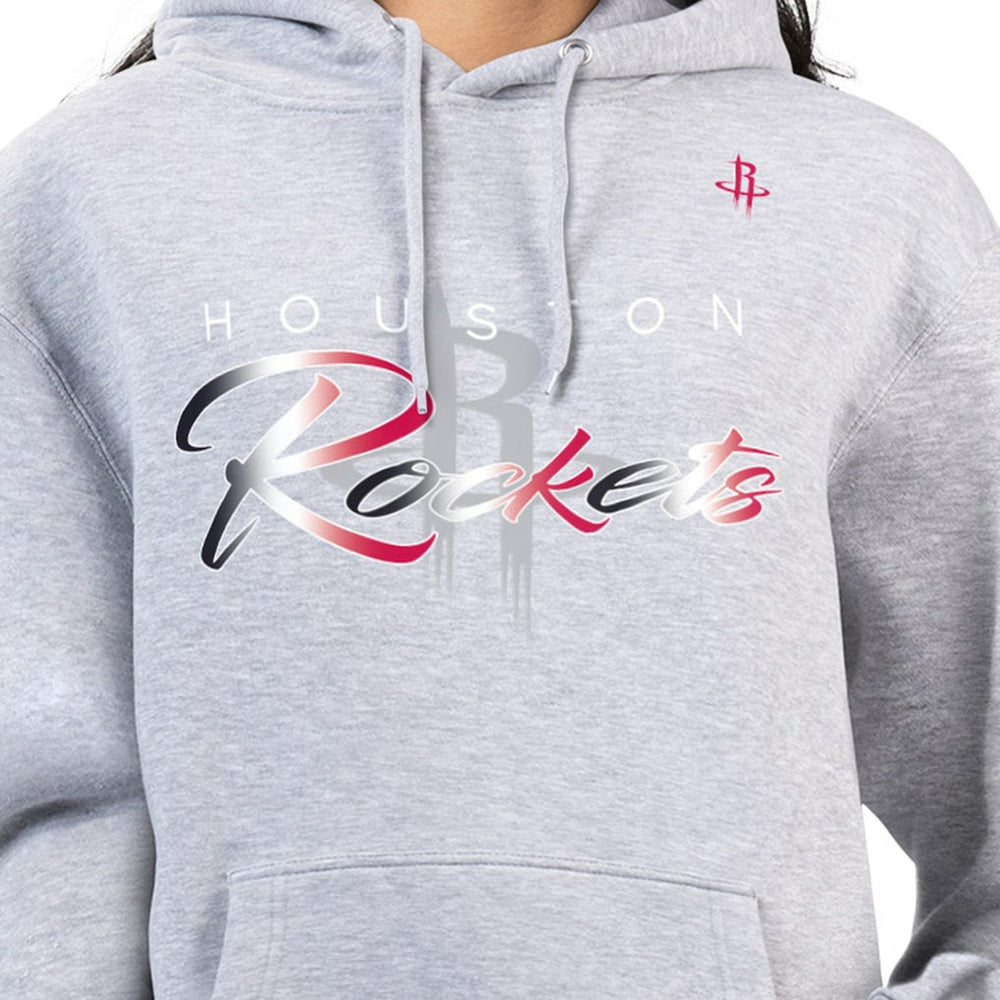 Houston Rockets G-III 4Her by Carl Banks Women's Shadow Logo Tri-Blend Fleece Hoodie Gray outlet