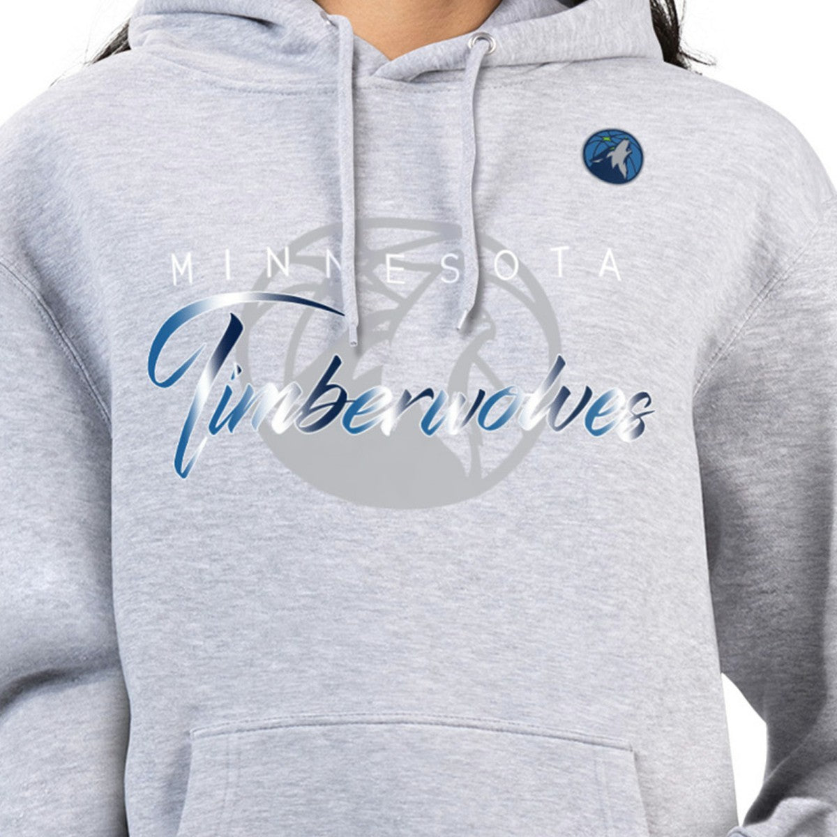 Minnesota Timberwolves G-III 4Her by Carl Banks Women's Shadow Logo Tri-Blend Fleece Hoodie Gray