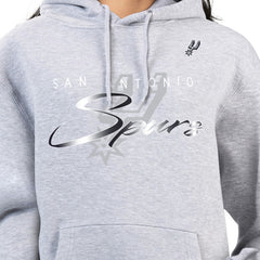 San Antonio Spurs G-III 4Her by Carl Banks Women's Shadow Logo Tri-Blend Fleece Hoodie Gray outlet