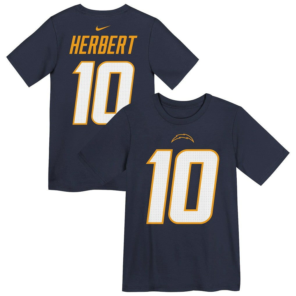 Justin Herbert Los Angeles Chargers Youth Name & Number T-Shirt - Navy T-shirts