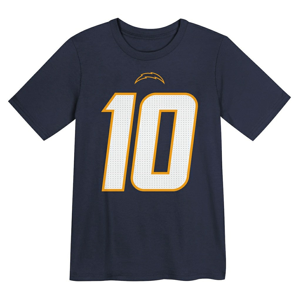 Justin Herbert Los Angeles Chargers Youth Name & Number T-Shirt - Navy T-shirts