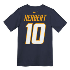 Justin Herbert Los Angeles Chargers Youth Name & Number T-Shirt - Navy T-shirts