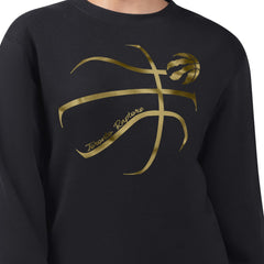 Toronto Raptors G-III 4Her by Carl Banks Women's Metallic Print Basketball Sketch Fleece Sweatshirt Black