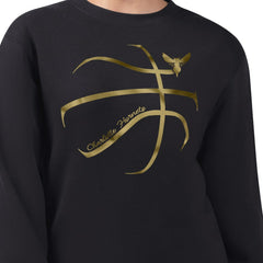 Charlotte Hornets G-III 4Her by Carl Banks Women's Metallic Print Basketball Sketch Fleece Sweatshirt Black