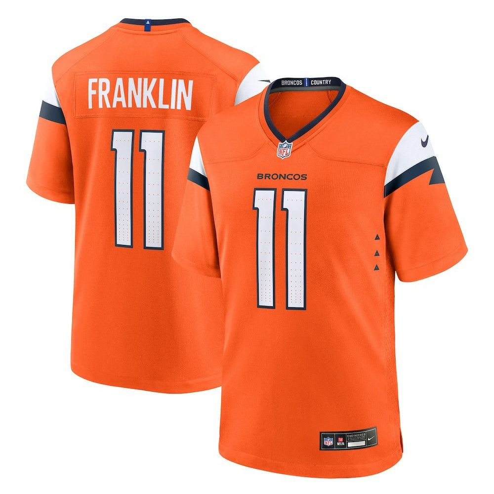 Troy Franklin Denver Broncos Team Game Jersey - Orange Jerseys