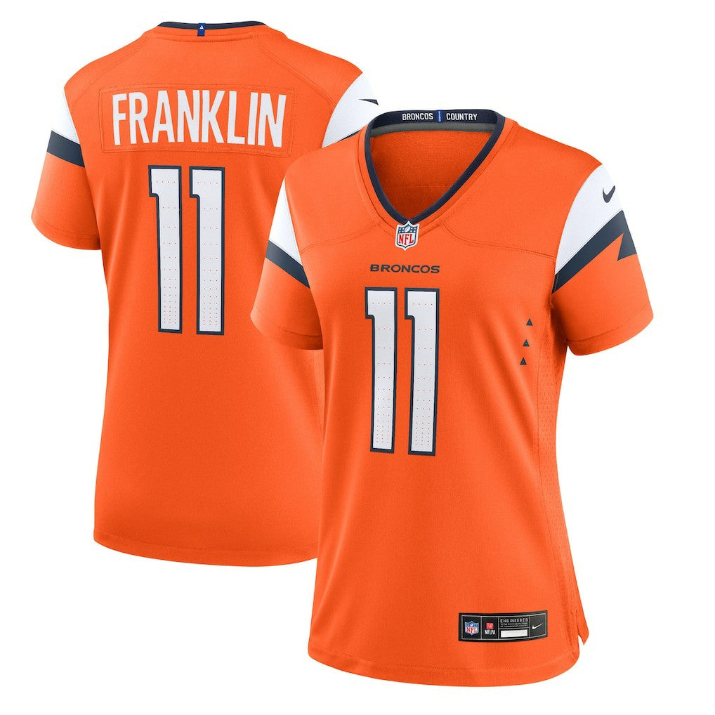 Troy Franklin Denver Broncos Women's Team Game Jersey - Orange Jerseys