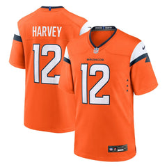 RJ Harvey Denver Broncos Team Game Jersey - Orange Jerseys