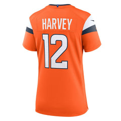 RJ Harvey Denver Broncos Women's Team Game Jersey - Orange Jerseys