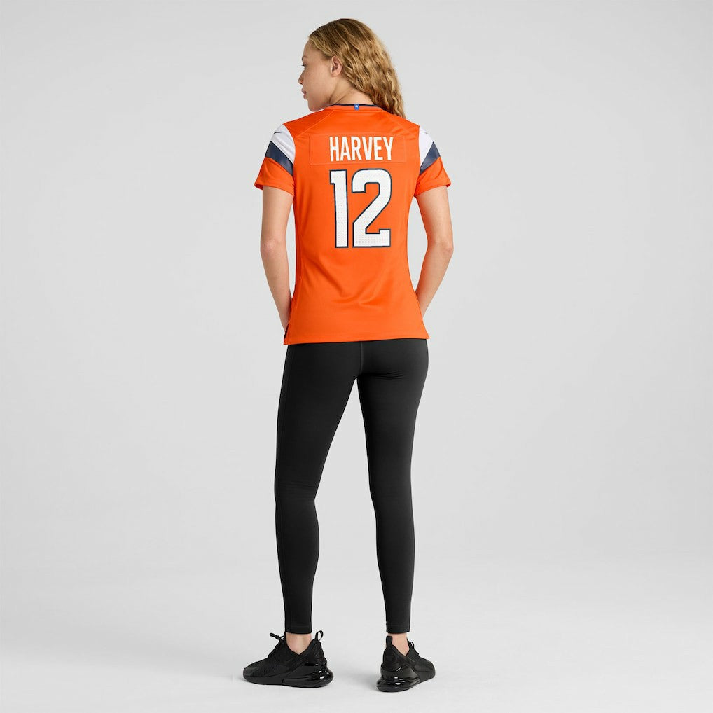 RJ Harvey Denver Broncos Women's Team Game Jersey - Orange Jerseys