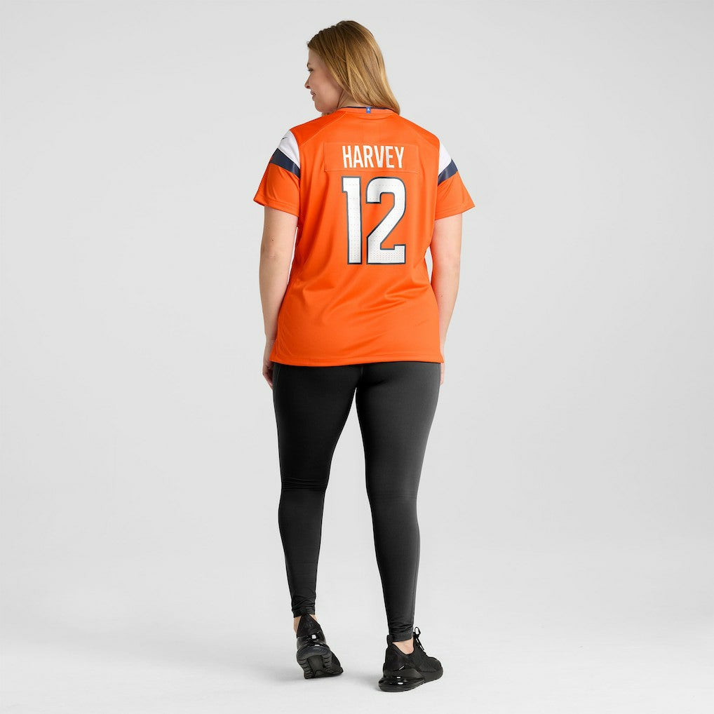 RJ Harvey Denver Broncos Women's Team Game Jersey - Orange Jerseys