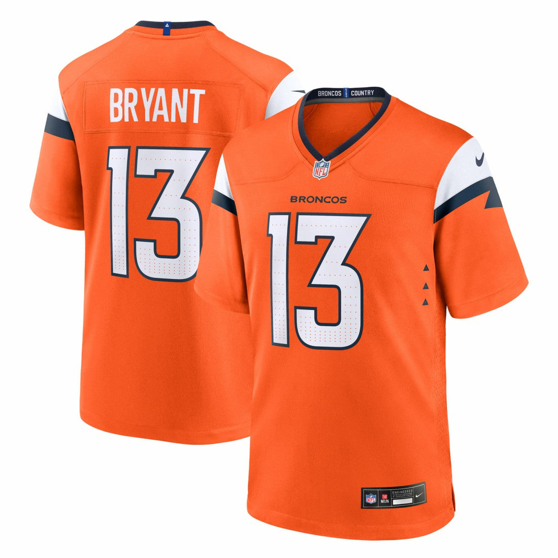 Pat Bryant Denver Broncos Team Game Jersey - Orange Jerseys