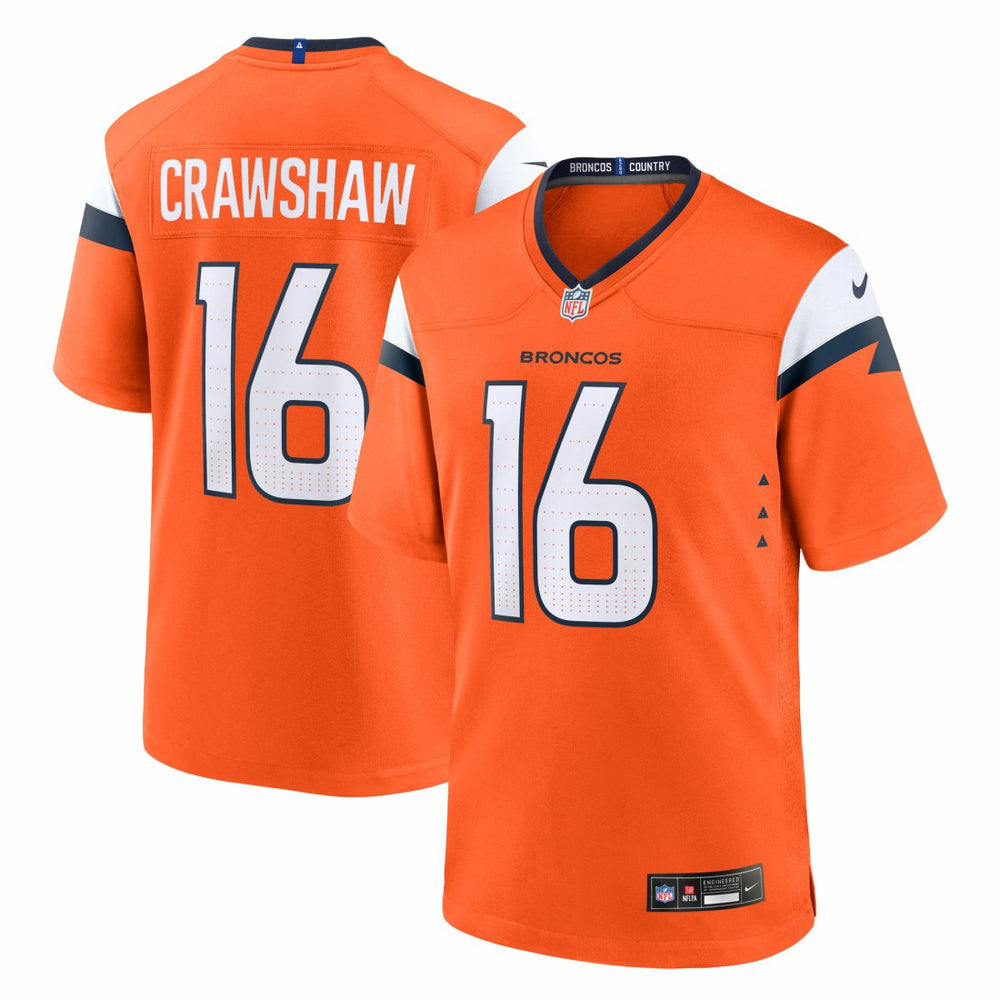 Jeremy Crawshaw Denver Broncos Team Game Jersey - Orange Jerseys