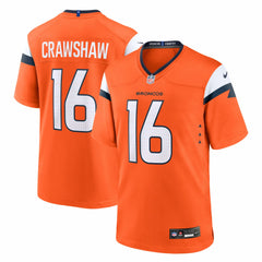 Jeremy Crawshaw Denver Broncos Team Game Jersey - Orange Jerseys