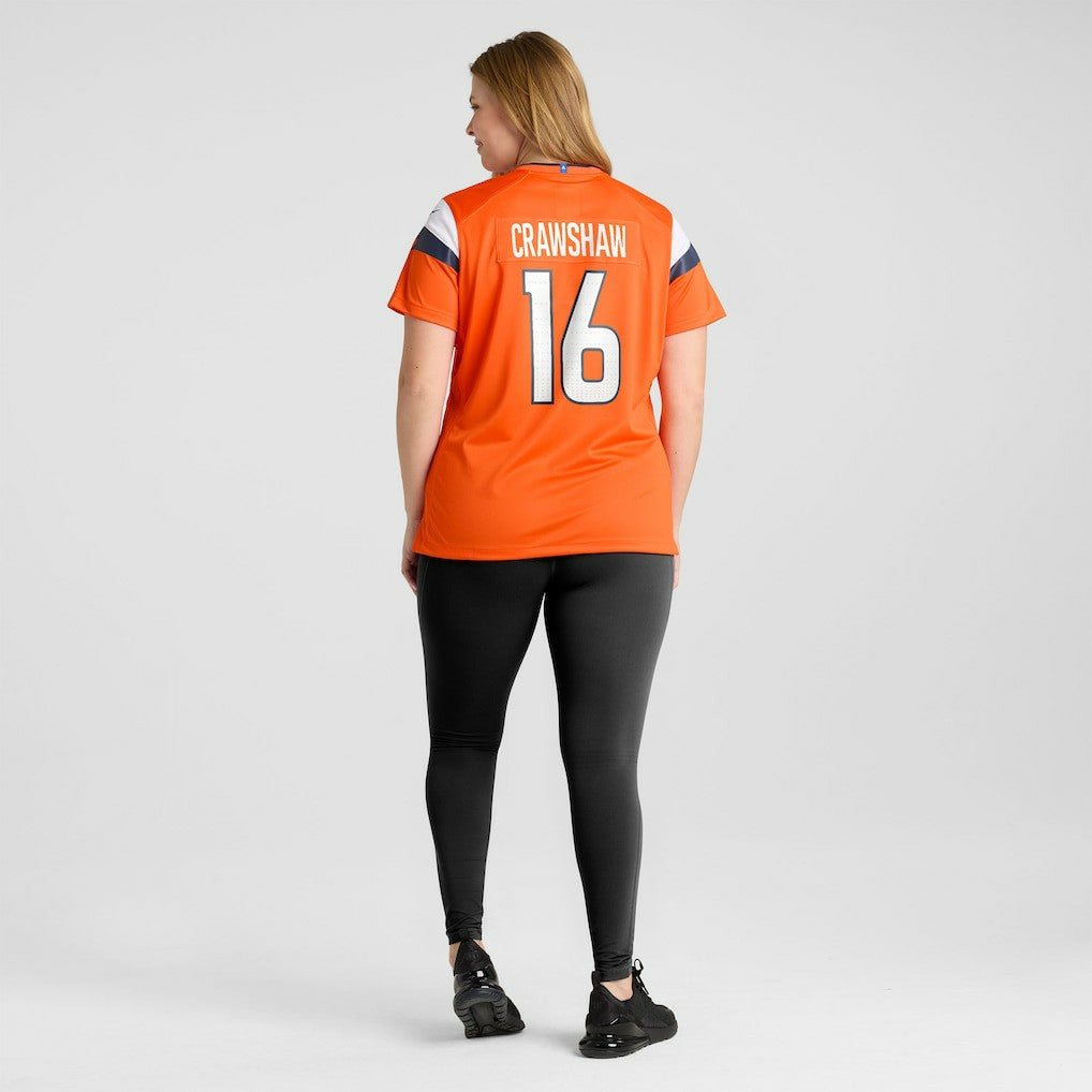Jeremy Crawshaw Denver Broncos Women's Team Game Jersey - Orange Jerseys