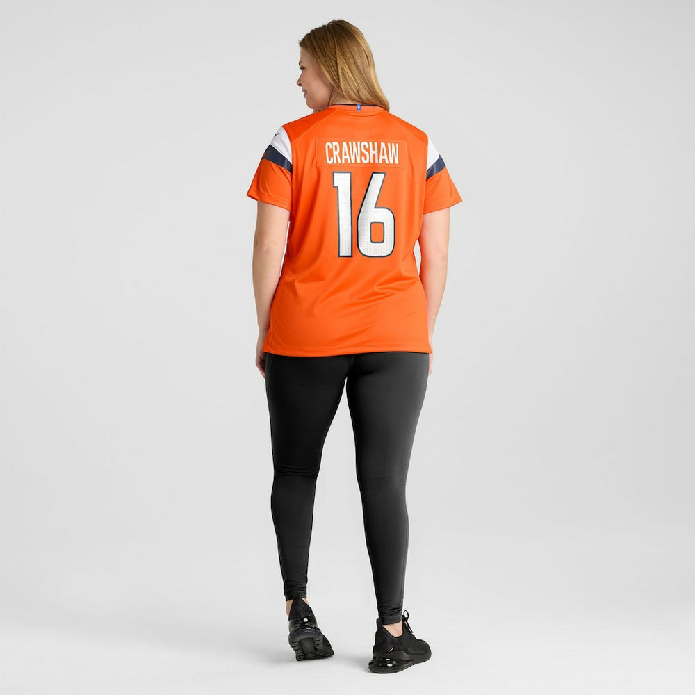 Jeremy Crawshaw Denver Broncos Women's Team Game Jersey - Orange Jerseys