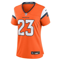 Jahdae Barron Denver Broncos Women's Team Game Jersey - Orange Jerseys