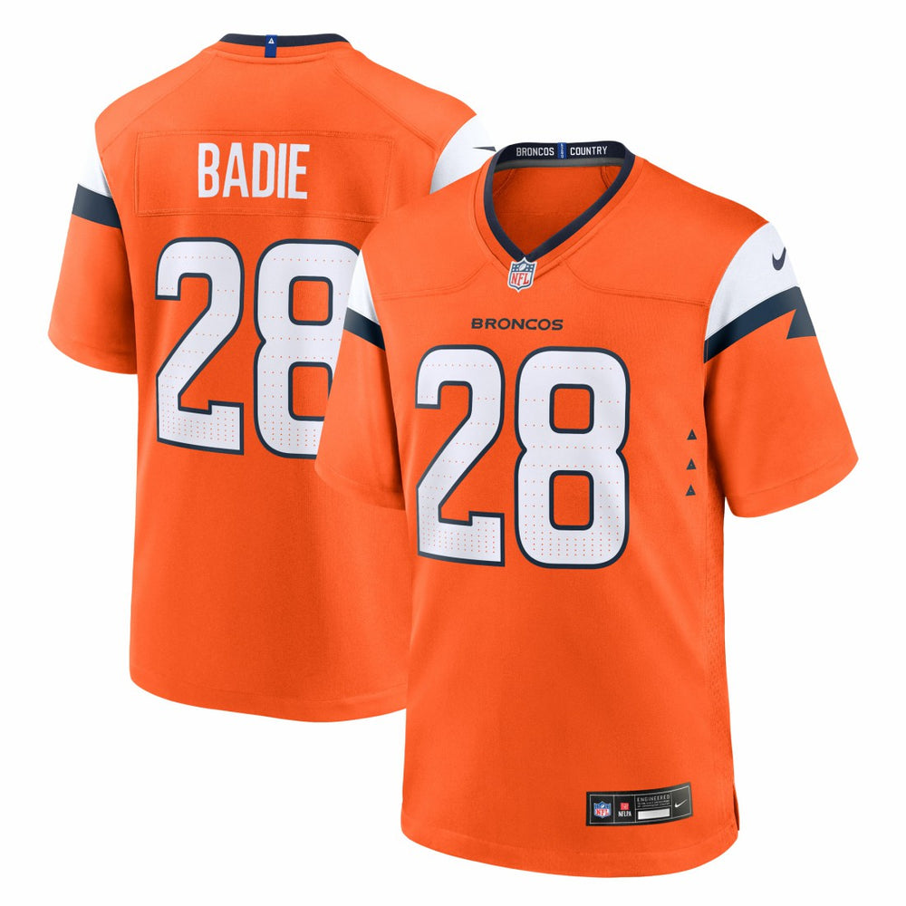 Tyler Badie Denver Broncos Team Game Jersey - Orange Jerseys