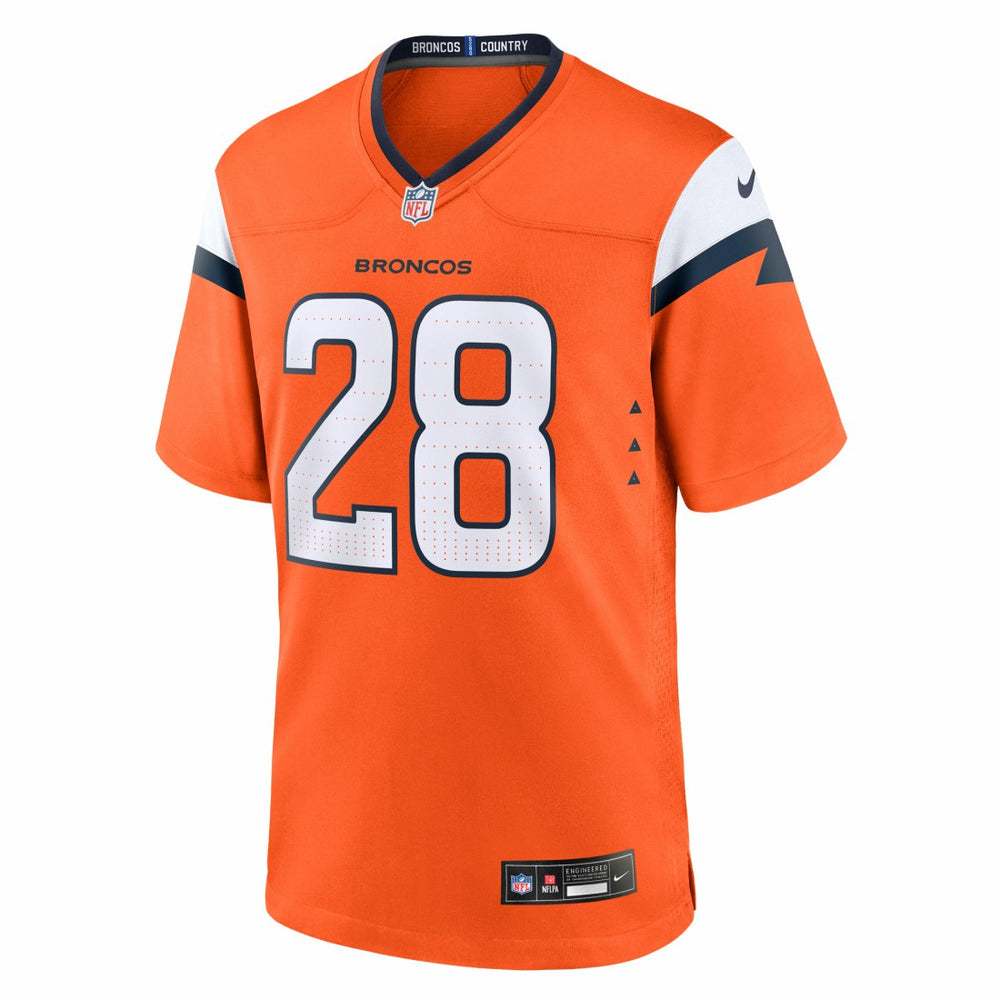 Tyler Badie Denver Broncos Team Game Jersey - Orange Jerseys