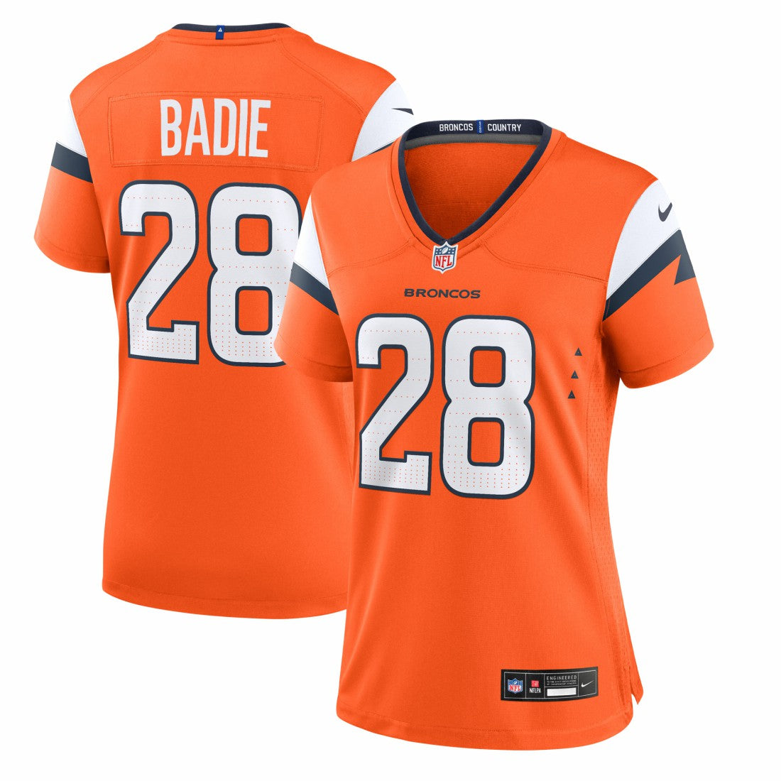 Tyler Badie Denver Broncos Women's Team Game Jersey - Orange Jerseys