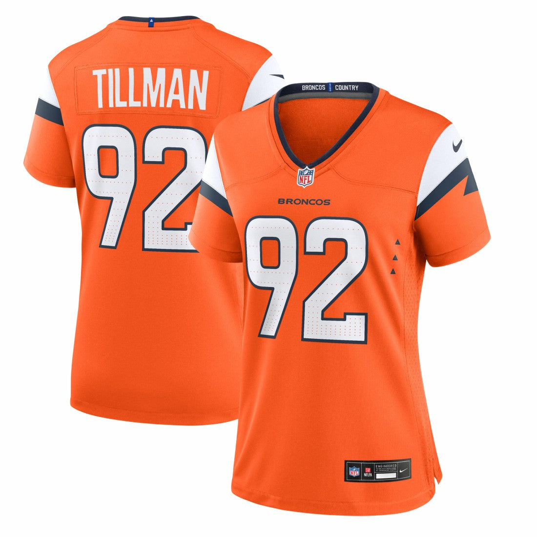 Dondrea Tillman Denver Broncos Women's Team Game Jersey - Orange Jerseys