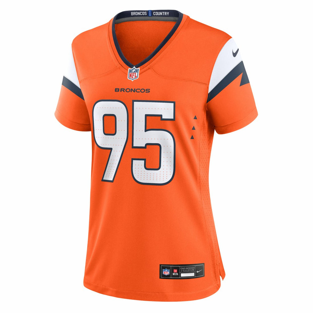 Sai'vion Jones Denver Broncos Women's Team Game Jersey - Orange Jerseys