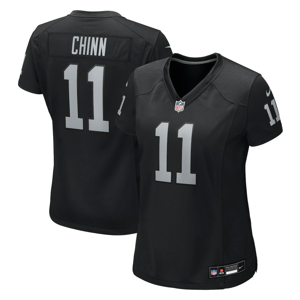 Jeremy Chinn Las Vegas Raiders Women's Team Game Jersey - Black Jerseys