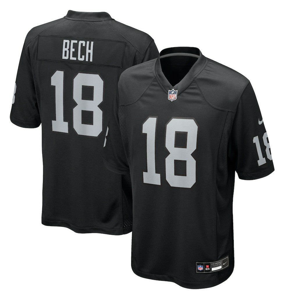 Jack Bech Las Vegas Raiders Team Game Jersey - Black Jerseys