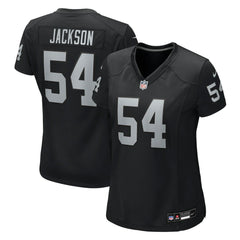 Brennan Jackson Las Vegas Raiders Women's Team Game Jersey - Black Jerseys