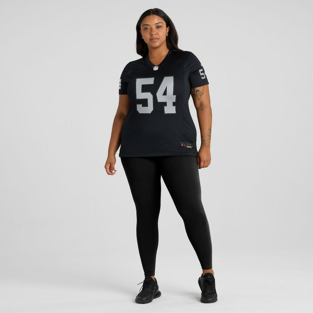 Brennan Jackson Las Vegas Raiders Women's Team Game Jersey - Black Jerseys