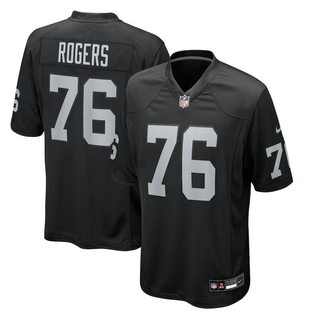 Caleb Rogers Las Vegas Raiders Team Game Jersey - Black Jerseys