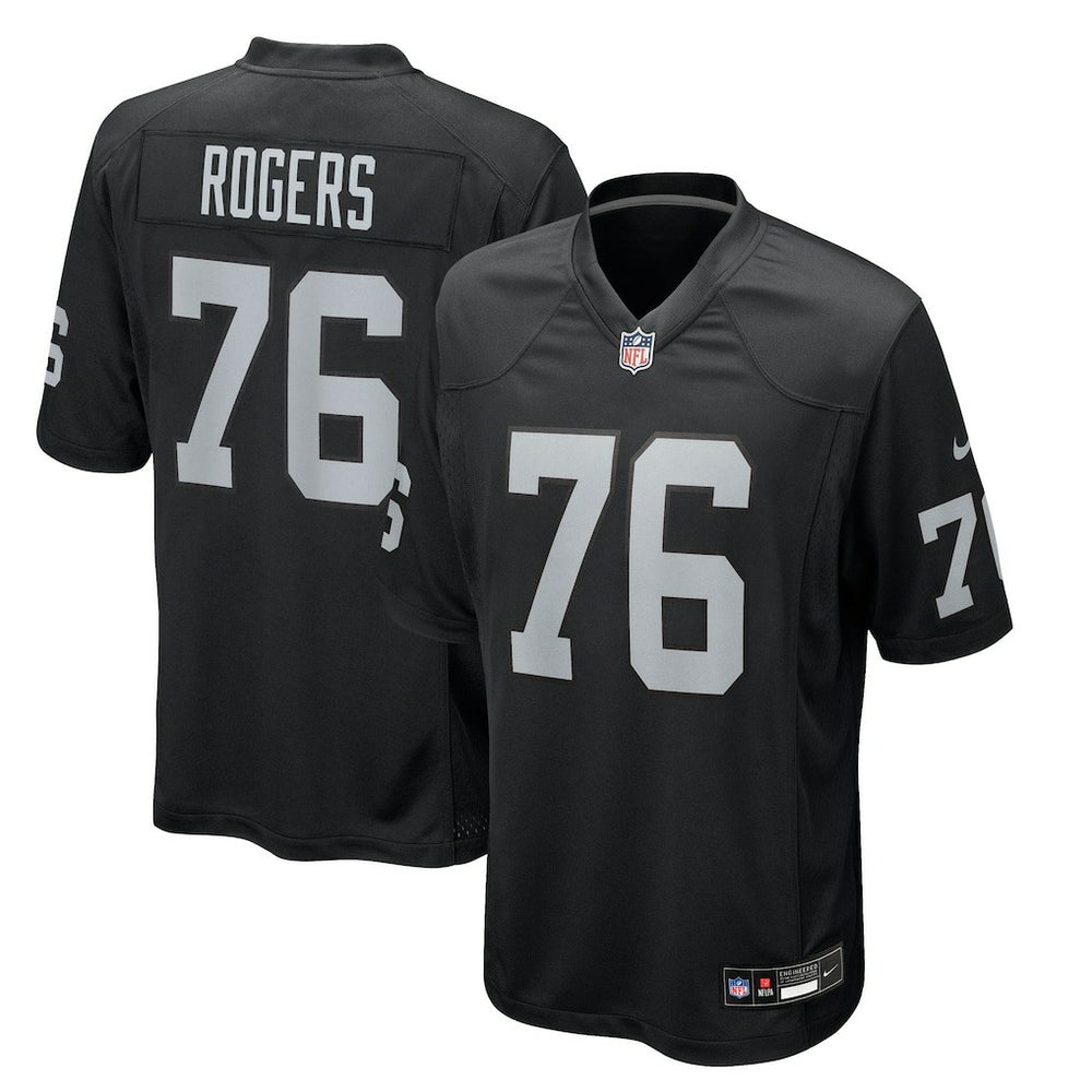 Caleb Rogers Las Vegas Raiders Team Game Jersey - Black Jerseys