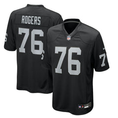 Caleb Rogers Las Vegas Raiders Team Game Jersey - Black Jerseys