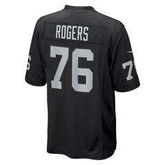 Caleb Rogers Las Vegas Raiders Team Game Jersey - Black Jerseys