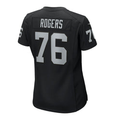 Caleb Rogers Las Vegas Raiders Women's Team Game Jersey - Black Jerseys