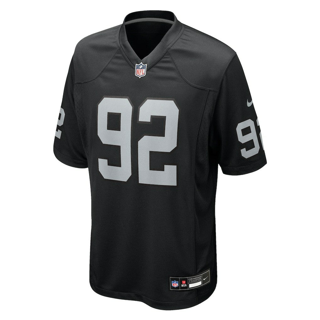 JJ Pegues Las Vegas Raiders Team Game Jersey - Black Jerseys