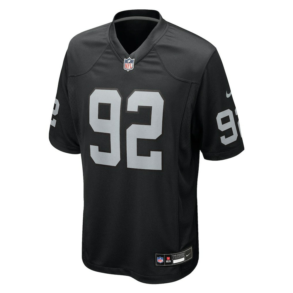 JJ Pegues Las Vegas Raiders Team Game Jersey - Black Jerseys
