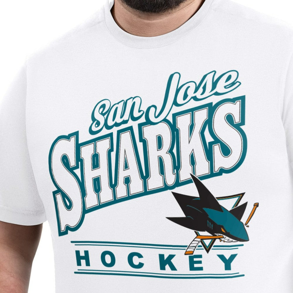 San Jose Sharks G-III Sports by Carl Banks Adaptive Headliner T-Shirt - White | US 203480337