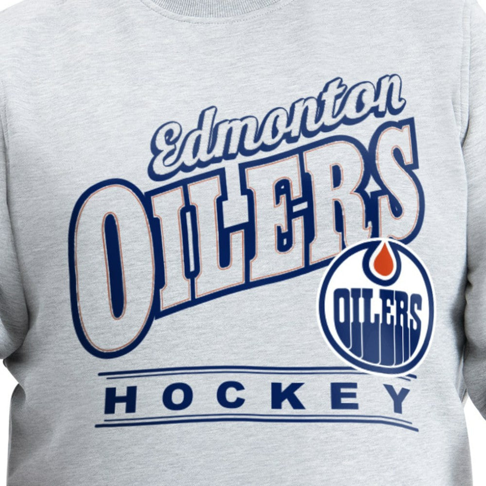 Edmonton Oilers G-III Sports by Carl Banks Adaptive Headliner Fleece Sweatshirt - Gray | US 203480351