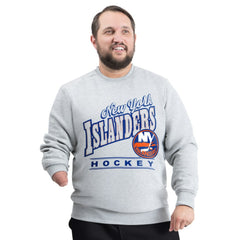 New York Islanders G-III Sports by Carl Banks Adaptive Headliner Fleece Sweatshirt - Gray | US 203480352