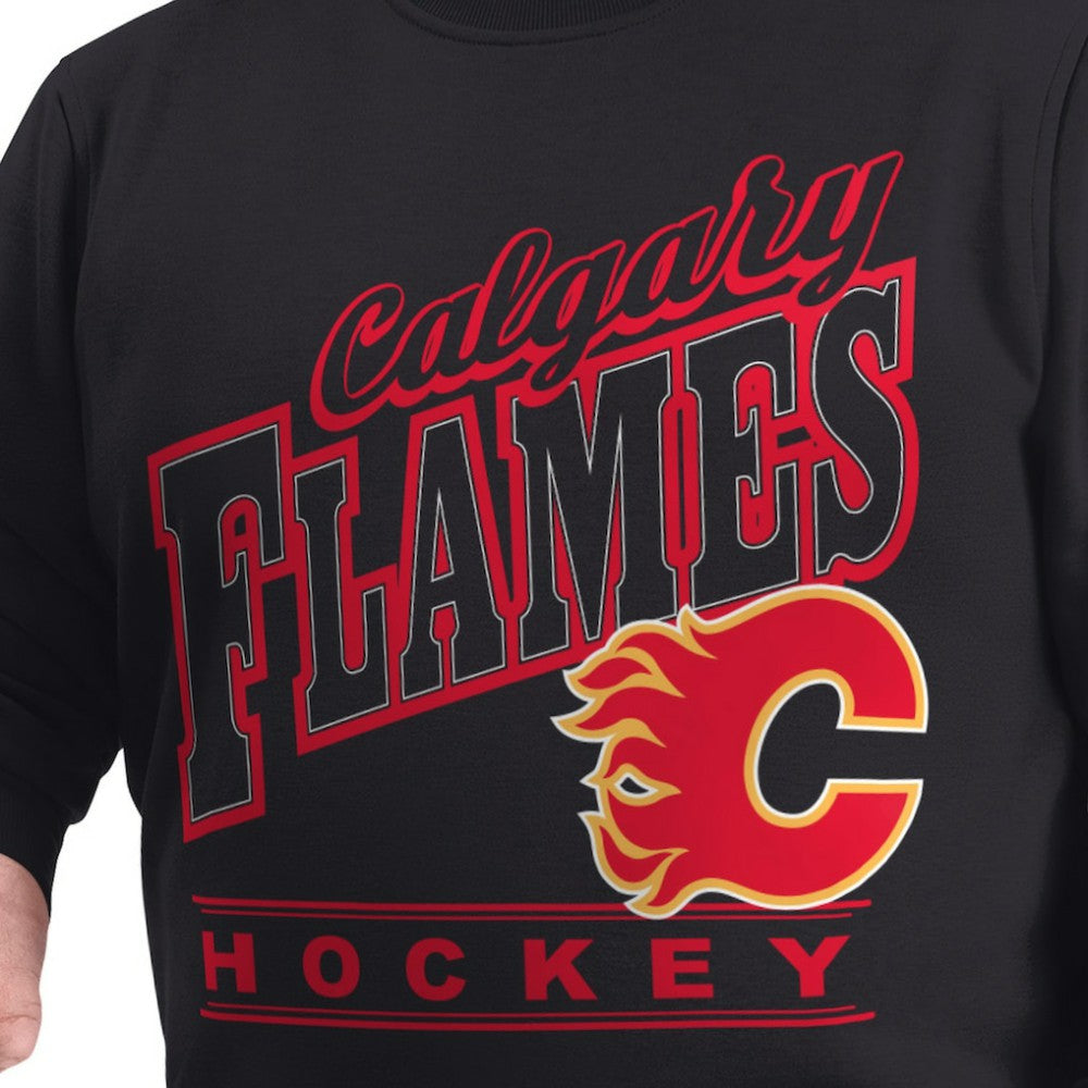Calgary Flames G-III Sports by Carl Banks Adaptive Headliner Fleece Sweatshirt - Black | US 203480356