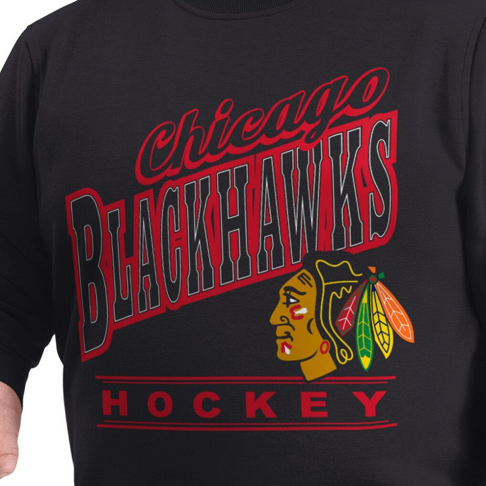 Chicago Blackhawks G-III Sports by Carl Banks Adaptive Headliner Fleece Sweatshirt - Black | US 203480358