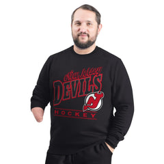 New Jersey Devils G-III Sports by Carl Banks Adaptive Headliner Fleece Sweatshirt - Black | US 203480363